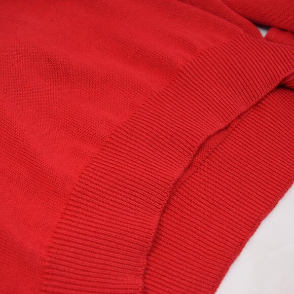 VTG Egyptian Cotton Pullover Sweater Men Large V Neck Red USA Made Golf Preppy - Picture 11 of 11